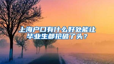 上海户口有什么好处能让毕业生都抢破了头？