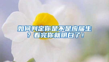 如何判定你是不是应届生？看完你就明白了！