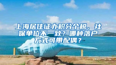 上海居住证办积分个税、社保单位不一致？哪种落户方式可带配偶？