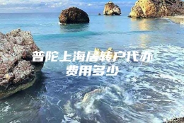 普陀上海居转户代办费用多少