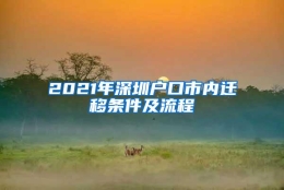 2021年深圳户口市内迁移条件及流程