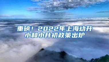 重磅！2022年上海幼升小和小升初政策出炉