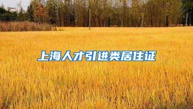 上海人才引进类居住证