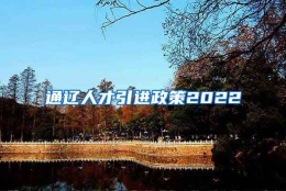 通辽人才引进政策2022