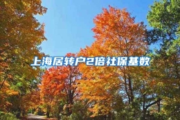 上海居转户2倍社保基数