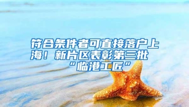 符合条件者可直接落户上海！新片区表彰第三批“临港工匠”