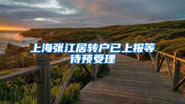 上海张江居转户已上报等待预受理