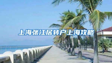 上海张江居转户上海攻略