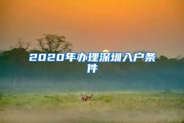 2020年办理深圳入户条件