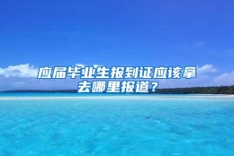 应届毕业生报到证应该拿去哪里报道？