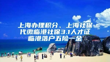 上海办理积分、上海社保代缴临港社保3.1人才证临港落户五险一金