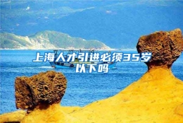 上海人才引进必须35岁以下吗