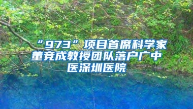 “973”项目首席科学家董竞成教授团队落户广中医深圳医院