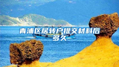 青浦区居转户提交材料后多久