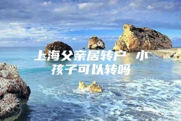 上海父亲居转户 小孩子可以转吗