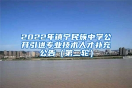 2022年镇宁民族中学公开引进专业技术人才补充公告（第二轮）