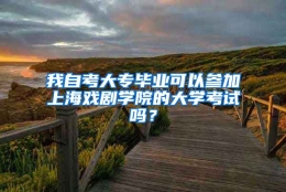 我自考大专毕业可以参加上海戏剧学院的大学考试吗？