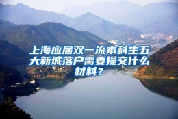 上海应届双一流本科生五大新城落户需要提交什么材料？