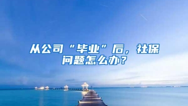 从公司“毕业”后，社保问题怎么办？