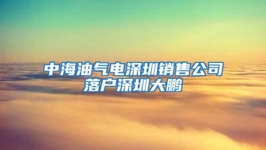 中海油气电深圳销售公司落户深圳大鹏