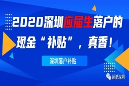 2020深圳应届生落户的现金“补贴”，真香！#204