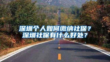 深圳个人如何缴纳社保？深圳社保有什么好处？