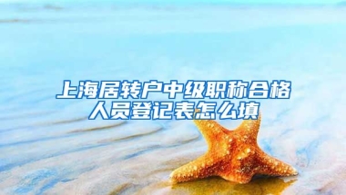 上海居转户中级职称合格人员登记表怎么填