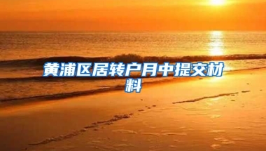 黄浦区居转户月中提交材料