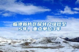 临港新片区居转户缩短至5年，重点单位3年