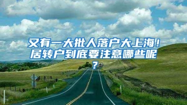 又有一大批人落户大上海！居转户到底要注意哪些呢？