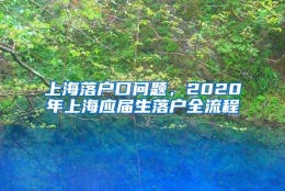 上海落户口问题，2020年上海应届生落户全流程