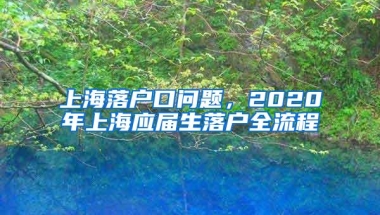 上海落户口问题，2020年上海应届生落户全流程