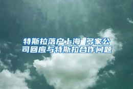 特斯拉落户上海 多家公司回应与特斯拉合作问题