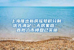 上海推出新房摇号积分制：优先满足“无房家庭”，首批入市楼盘已实施