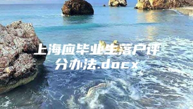 上海应毕业生落户评分办法.docx