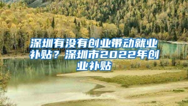 深圳有没有创业带动就业补贴？深圳市2022年创业补贴