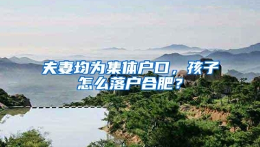 夫妻均为集体户口，孩子怎么落户合肥？