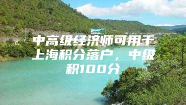 中高级经济师可用于上海积分落户，中级积100分