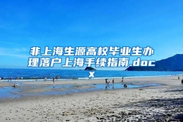 非上海生源高校毕业生办理落户上海手续指南.docx