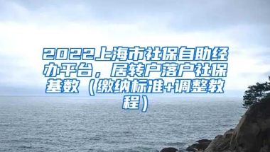 2022上海市社保自助经办平台，居转户落户社保基数（缴纳标准+调整教程）