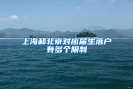 上海和北京对应届生落户有多个限制