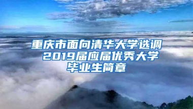 重庆市面向清华大学选调 2019届应届优秀大学毕业生简章