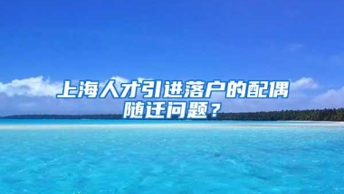 上海人才引进落户的配偶随迁问题？