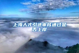 上海人才引进审核通过是否上岸