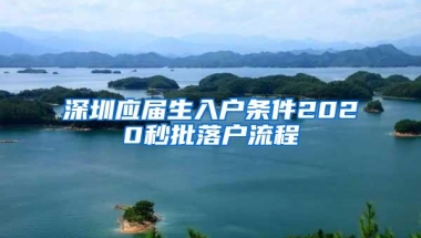 深圳应届生入户条件2020秒批落户流程