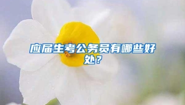 应届生考公务员有哪些好处？