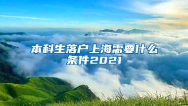 本科生落户上海需要什么条件2021