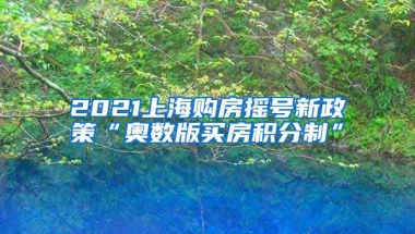 2021上海购房摇号新政策“奥数版买房积分制”