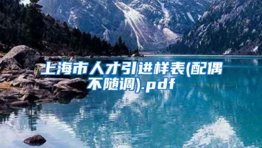 上海市人才引进样表(配偶不随调).pdf