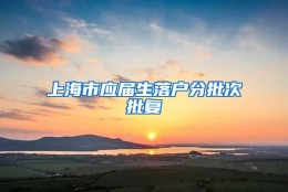 上海市应届生落户分批次批复